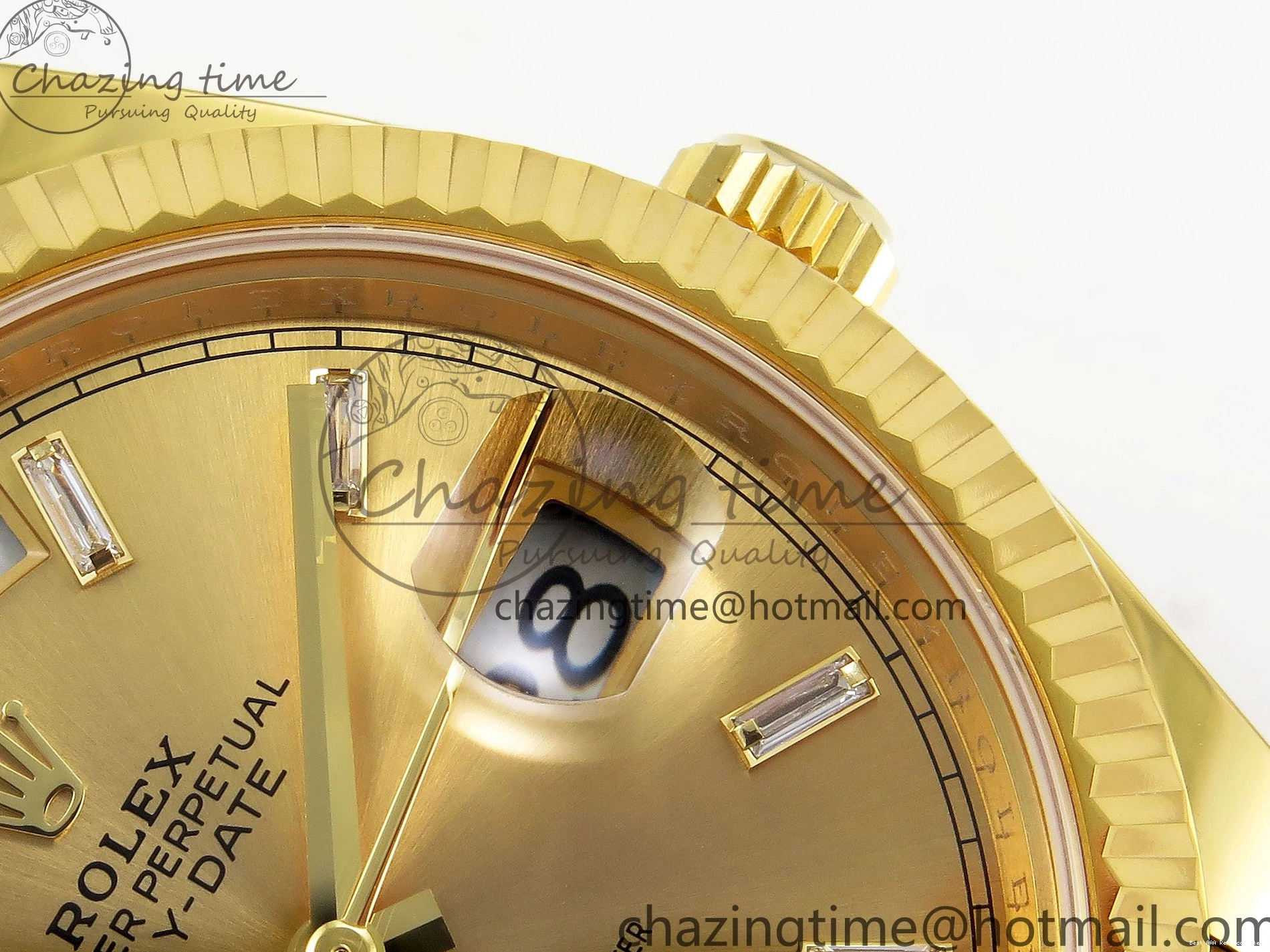 Best AAA Replica Sites Bezel ARF 228238 Crystal Diamonds Bracelet DayDate WrinkleFree 40 YG President VR 1550 on Steel 904L 0123